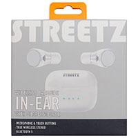 Earbuds m/opladningsetui (Bluetooth) Hvid - Streetz TWS-109