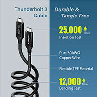 Edimax USB4/Thunderbolt3 kabel - 0,5m (USB-C/USB-C) 40Gbps