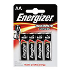Energizer Alkaline Power AA batterier - 4-Pack