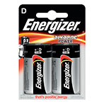 Energizer Alkaline Power D batterier - 2-Pack