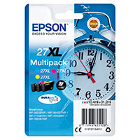 Epson 27XL Multipack Blkpatron (1100 sider) Cyan/Magenta/Gul