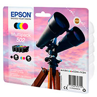 Epson 502 Multipack Blkpatron (210/165 sider) Sort/Cyan/Magenta/Gul