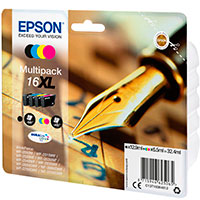 Epson 16XL Multipack Blkpatron (12,9/6,5ml) Sort/Cyan/Magenta/Gul