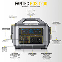Fantec PGS-1200 Powerstation m/Solargenerator