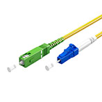 Fiberkabel 9/125 OS2 - 0,5m (SC-APC/LC-UPC) Simplex - Gul