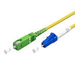 Fiberkabel 9/125 OS2 - 15m (SC-APC/LC-UPC) Simplex - Gul