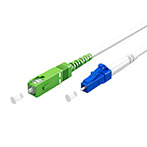 Fiberkabel 9/125 OS2 - 25m (SC-APC/LC-UPC) Simplex - Hvid