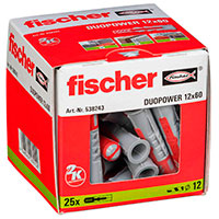 Fischer DuoPower 12x60mm Dybel (Universal) 25 stk