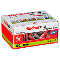 Fischer DuoPower 6x30mm Dybel (Universal) 100 stk