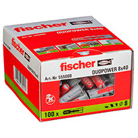 Fischer DuoPower 8x40mm Dybel (Universal) 100 stk