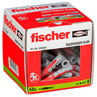 Fischer DuoPower 8x65mm Dybel (Universal) 50 stk