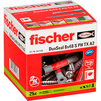 Fischer DuoSeal S A2 8x48mm Vdrumsdybel (Universal) 25 stk