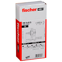 Fischer HM 4x45 S Hulrumsmetaldybel (1 lag Gips) 50 stk