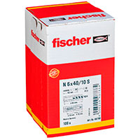 Fischer N-S 6x40mm Sømdybel (Murværk/beton) 100 stk