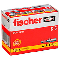 Fischer S6 6x30mm Dybel (Murvrk/beton) 100 stk