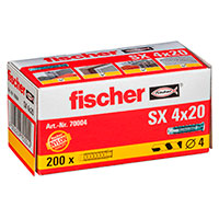 Fischer SX 4x20mm Dybel (Murvrk/beton) 200 stk