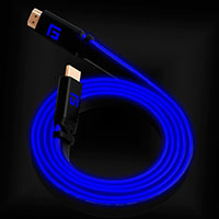 Floating Grip High-Speed HDMI 2.1 Kabel m/LED (3m) Bl