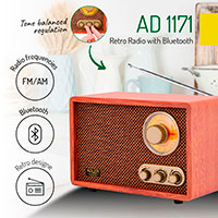 FM Radio m/Bluetooth (Retro design) Adler