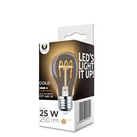Forever LED Filament pre E27 Guld - 4W (25W) Hvid