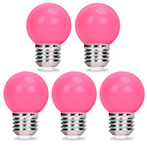 Forever LED pære E27 til lyskæde - 2W (10W) Pink - 5-Pack