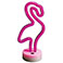Forever Light Neon LED Lampe m/Stand - Flamingo (Batteri(USB) Pink