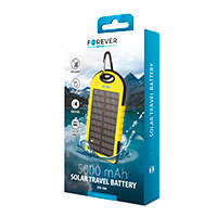 Forever STB-200 Powerbank m/solcelle 5000mAh (2xUSB-A)