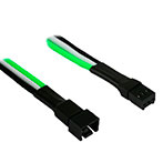 Forlængerkabel 3-pin - 30cm (Molex) Grøn/Hvid/Sort - Nanoxia