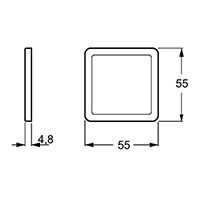 LK Fuga Slim 55 Design ramme (1 modul) Hvid