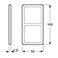LK Fuga Slim 55 design ramme (2x1 Modul) Hvid