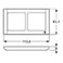 LK Fuga Soft 63 design ramme (2x1 Modul vandret) Hvid