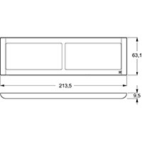 LK Fuga Soft 63 design ramme (2x2 Modul vandret) Hvid
