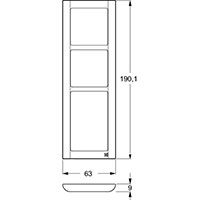 LK Fuga Soft 63 design ramme (3,5 Modul) Hvid