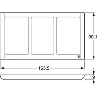 LK Fuga Soft 63 design ramme (3x1,5 Modul vandret) Hvid