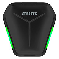 Gaming Earbuds (4 timer) Sort - Streetz TWS-115