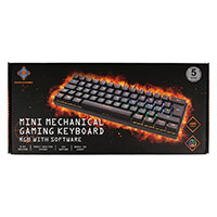 Gaming mini tastatur (RGB m/rd switch) Sort - Deltaco