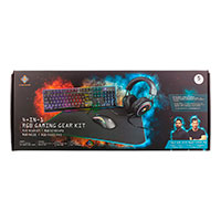 Gaming sæt m/RGB (Tastatur/Mus/Måtte/Headset) Deltaco