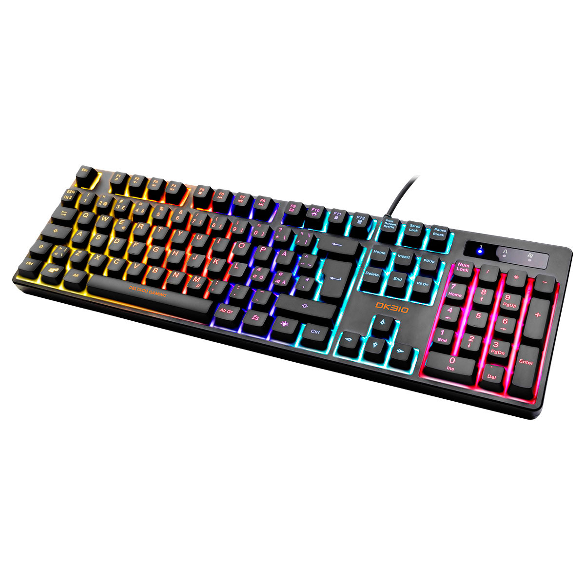 skillevæg Hørehæmmet Huddle Gaming tastatur m/RGB (Outemu Red) Deltaco DK310 - Køb her