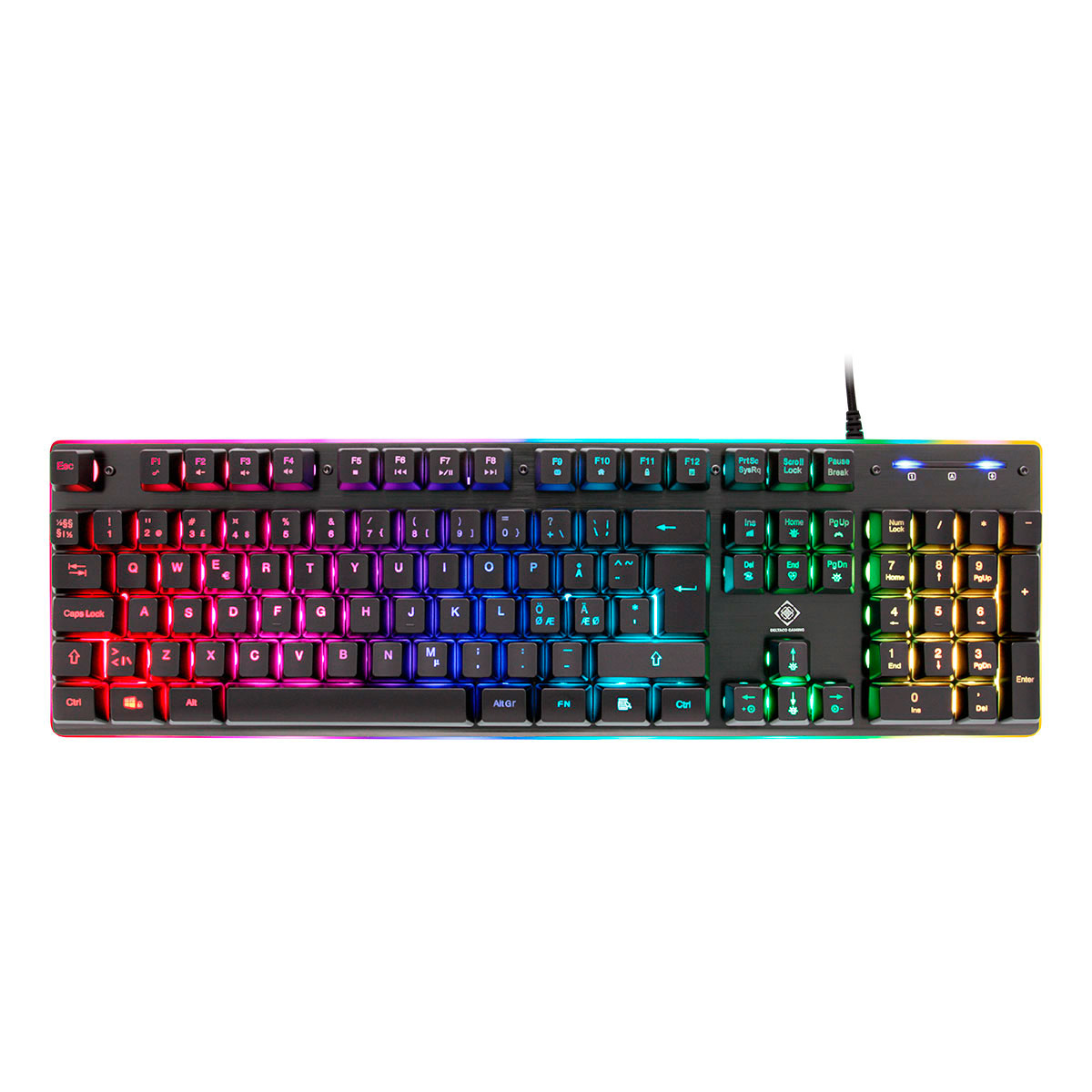 Gaming tastatur USB (m/RGB) Sort Køb Deltaco