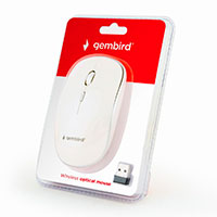 Gembird  MUSW-4B-01-W Trdls Mus (USB) Hvid