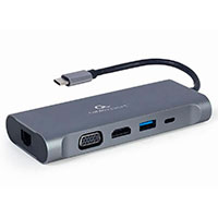 Gembird USB-C Dock (HDMI/VGA/RJ45/PD/SD)