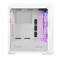 Genesis IRID 505 ARGB PC Kabinet (Mini-ITX/Micro ATX/ATX) Hvid