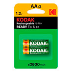Genopladelige AA Batterier (2600mAh) Kodak - 2-Pack