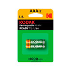 Genopladelige AAA Batterier (1000mAh) Kodak - 2-Pack