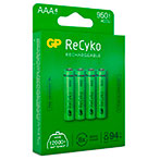Genopladelige AAA batterier (950mAh) GP ReCyko - 4-Pack