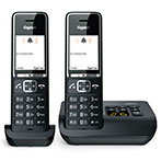 Gigaset Comfort 550A Duo Fastnettelefon m/Dock (2xTelefoner) Sort/Krom