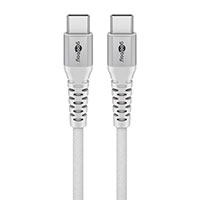 Goobay 60W USB-C Kabel - 2m (USB-C Han/USB-C Han) Hvid Tekstil