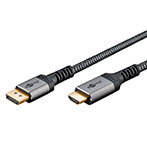 Goobay DisplayPort 1.2 til HDMI 2.0 Kabel - 3m (Han/Han) Sharkskin Gr