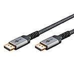 Goobay DisplayPort 1.4 Kabel - 3m (Han/Han) Sharkskin Gr