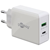 Goobay Dual USB-C Oplader 30W (USB-C/USB-A) Hvid