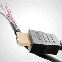 Goobay High Speed HDMI Kabel m/90 grader - 1m